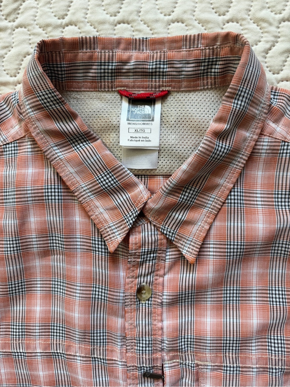 The North Face Men’s XL Plaid Short Sleeve Button-Up Hiking Outdoor Shirt Modal - Picture 3 of 11